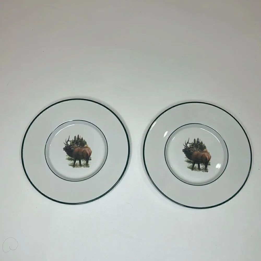 Wildlife Designs Inc Collection Original Phillip Crowe USA 6 1/4 In Round Set 2